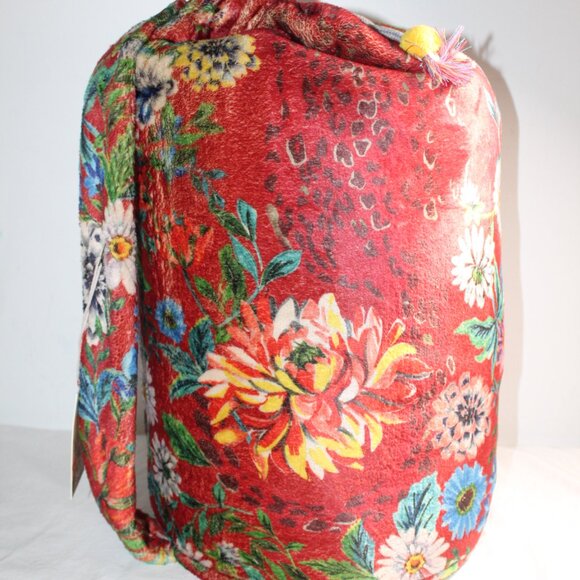 NWT Johnny Was BIYA Laurel Canyon Cozy Blanket Throw Reversible Bobcat Forest - Picture 8 of 9